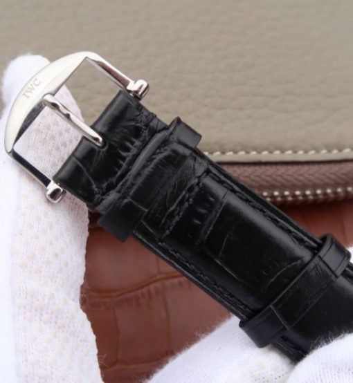 Replica IWC TW Da Vinci IW356601 White Dial Black Leather Strap A2892 - Image 12