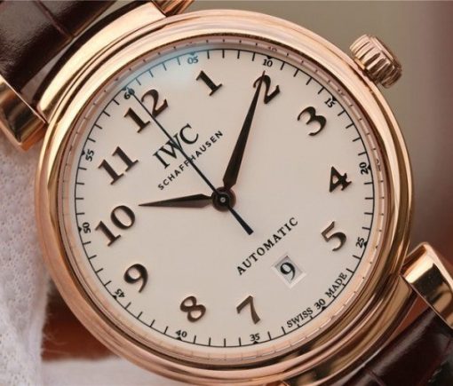 Replica IWC TW Da Vinci RG IW3566 White Dial Black Leather Strap A2892 - Image 3