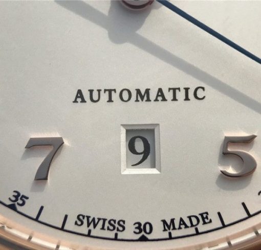 Replica IWC TW Da Vinci RG IW3566 White Dial Black Leather Strap A2892 - Image 5