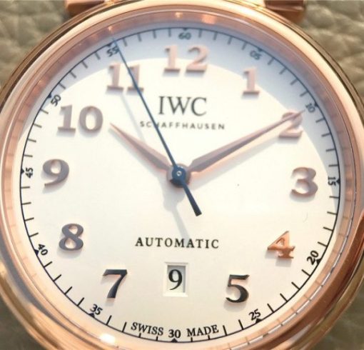 Replica IWC TW Da Vinci RG IW3566 White Dial Black Leather Strap A2892 - Image 6