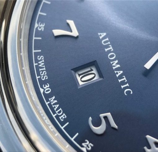 Replica IWC TW Da Vinci IW3566 Blue Dial Black Leather Strap A2892 - Image 5