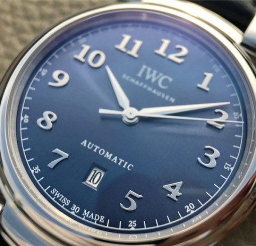 Replica IWC TW Da Vinci IW3566 Blue Dial Black Leather Strap A2892 - Image 6
