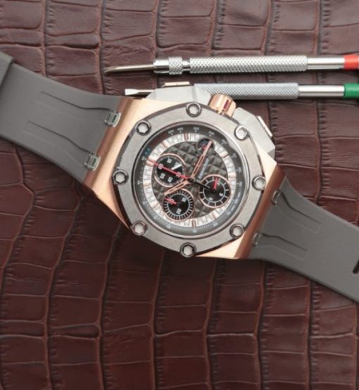 Replica Audemars Piguet JF Royal Oak Offshore 26568OM RG Cermet Bezel Michael Schumacher - Image 7