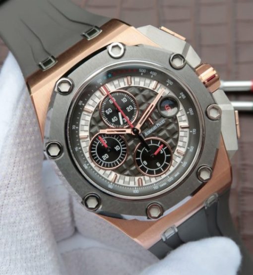 Replica Audemars Piguet JF Royal Oak Offshore 26568OM RG Cermet Bezel Michael Schumacher