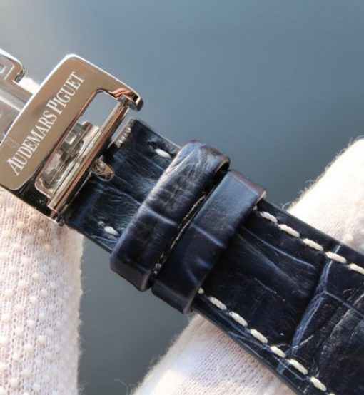 Replica Audemars Piguet JF Royal Oak Offshore Navy Blue Leather Strap A3126 - Image 7