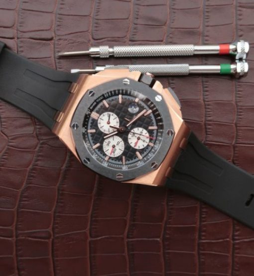 Replica Audemars Piguet JF Royal Oak Offshore RG 26400RO Black Ceramic Bezel A3126 - Image 7