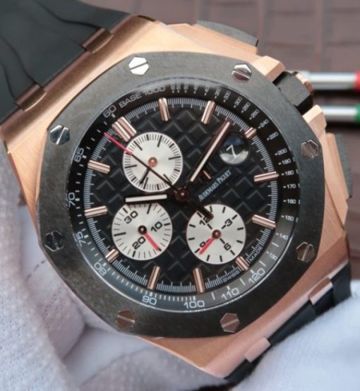 Replica Audemars Piguet JF Royal Oak Offshore RG 26400RO Black Ceramic Bezel A3126