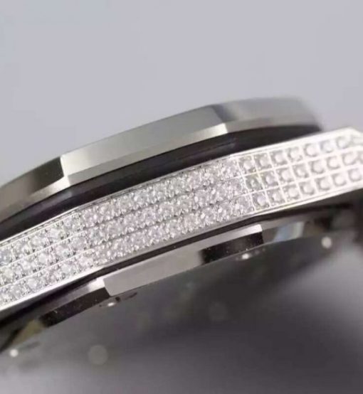 Replica Audemars Piguet JF Royal Oak Offshore SS Full Paved Diamonds A7750 - Image 4