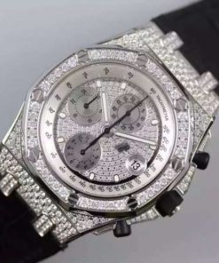 Replica Audemars Piguet JF Royal Oak Offshore SS Full Paved Diamonds A7750