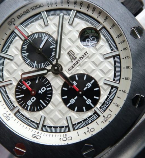 Replica Audemars Piguet JF Royal Oak Offshore 44mm White/Black Dial Rubber Strap A3126 - Image 2