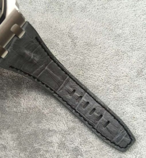 Replica Audemars Piguet JF Royal Oak Offshore Gray Theme Gray Leather Strap A3126 - Image 6
