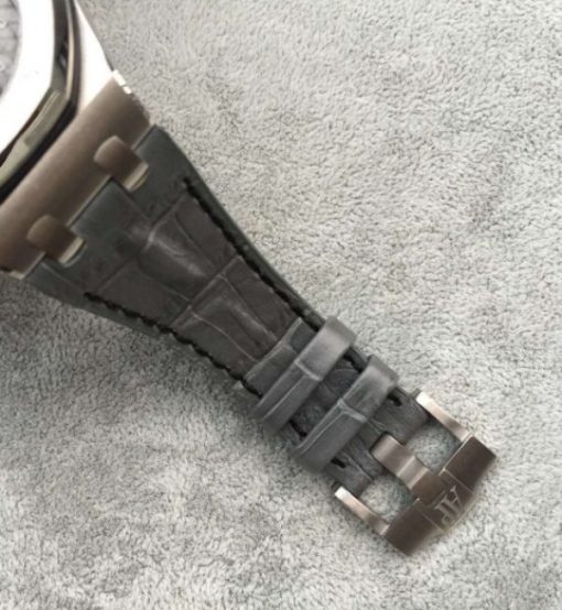 Replica Audemars Piguet JF Royal Oak Offshore Gray Theme Gray Leather Strap A3126 - Image 7