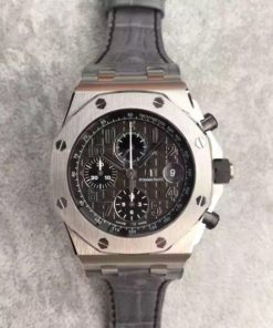 Replica Audemars Piguet JF Royal Oak Offshore Gray Theme Gray Leather Strap A3126