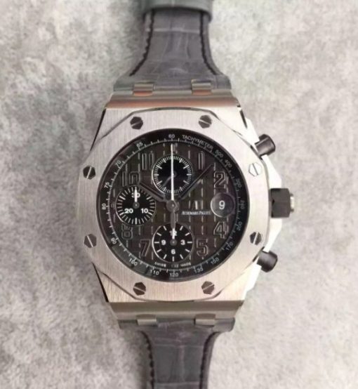 Replica Audemars Piguet JF Royal Oak Offshore Gray Theme Gray Leather Strap A3126