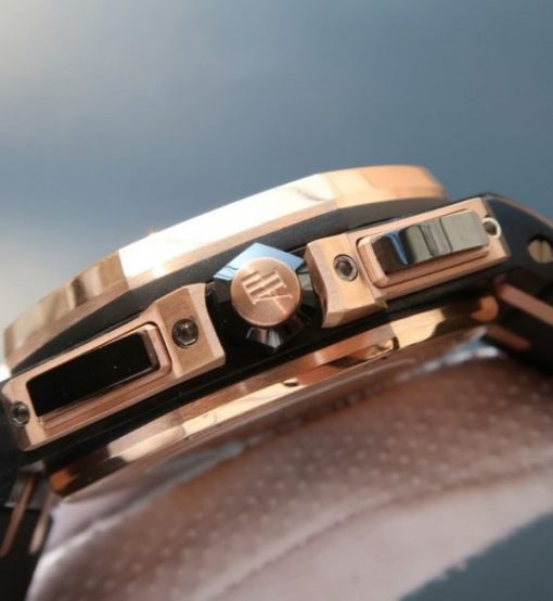 Replica Audemars Piguet JF Royal Oak Offshore 2017 RG Updated Black Ceramic Bezel A3126 - Image 3