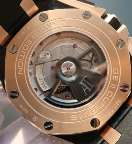 Replica Audemars Piguet JF Royal Oak Offshore 2017 RG Updated Black Ceramic Bezel A3126 - Image 6