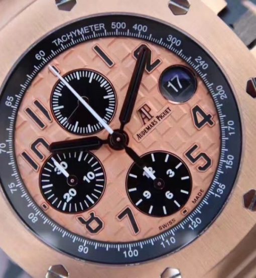 Replica Audemars Piguet JF Royal Oak Offshore Gold Theme 26470OR RG Bracelet A3126 - Image 3