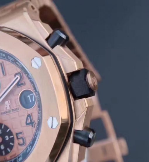 Replica Audemars Piguet JF Royal Oak Offshore Gold Theme 26470OR RG Bracelet A3126 - Image 5