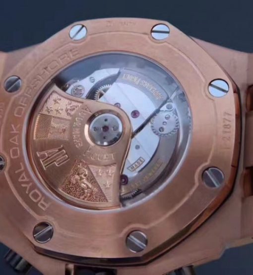 Replica Audemars Piguet JF Royal Oak Offshore Gold Theme 26470OR RG Bracelet A3126 - Image 7