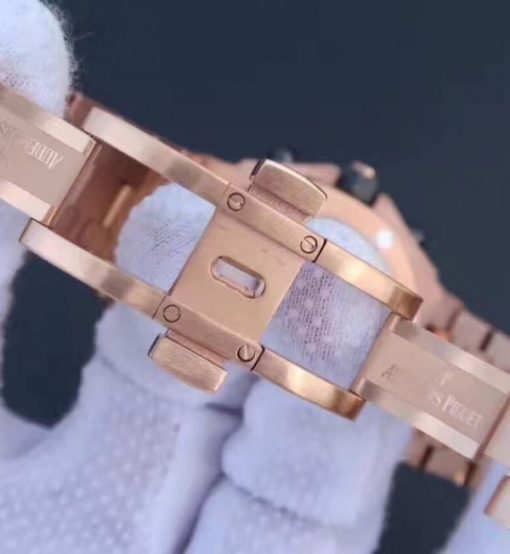 Replica Audemars Piguet JF Royal Oak Offshore Gold Theme 26470OR RG Bracelet A3126 - Image 8