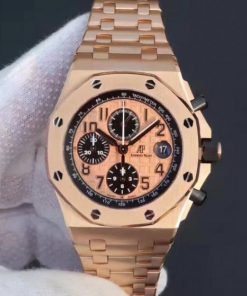 Replica Audemars Piguet JF Royal Oak Offshore Gold Theme 26470OR RG Bracelet A3126