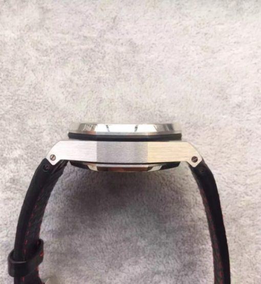 Replica Audemars Piguet JF Royal Oak Offshore Black Theme Black Leather Strap A3126 - Image 4