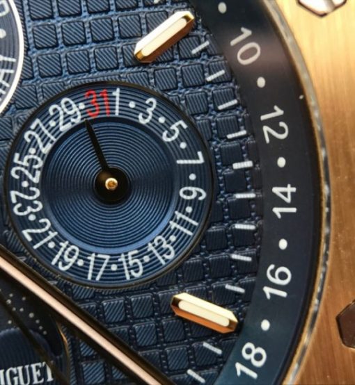 Replica Audemars Piguet JF Royal Oak 41mm 26574 YG Blue Dial Leather Strap A5134 - Image 5
