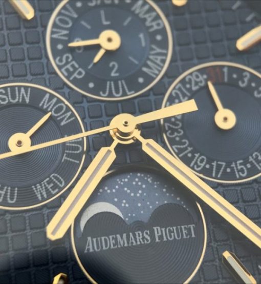 Replica Audemars Piguet JF Royal Oak 41mm 26574 YG Blue Dial Leather Strap A5134 - Image 7