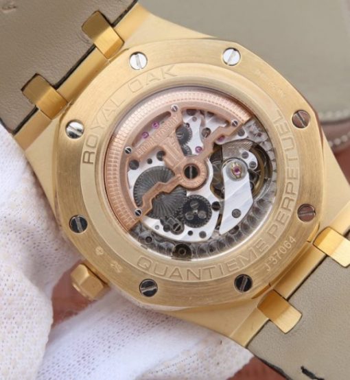 Replica Audemars Piguet JF Royal Oak 41mm 26574 YG Blue Dial Leather Strap A5134 - Image 12