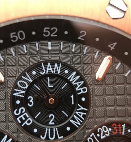 Replica Audemars Piguet JF Royal Oak 41mm 26574 RG Black Dial Leather Strap A5134 - Image 4
