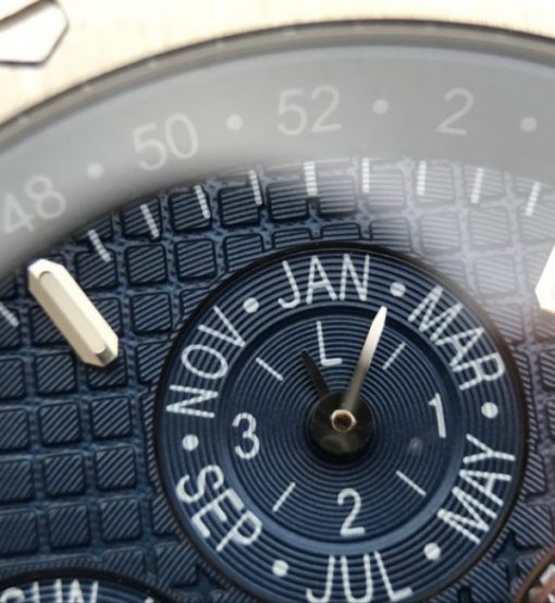 Replica Audemars Piguet JF Royal Oak 41mm 26574 SS Blue Dial Leather Strap A5134 - Image 4