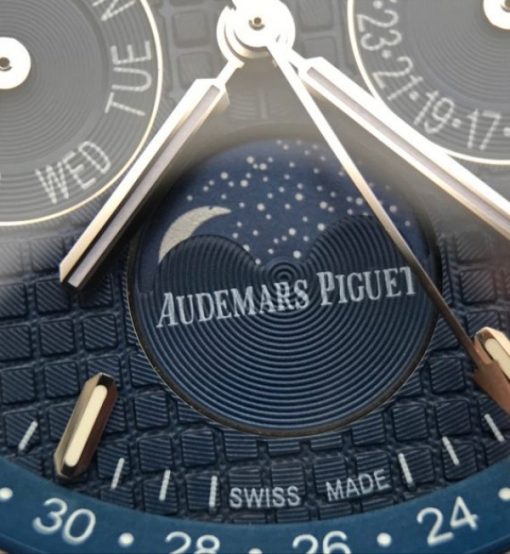 Replica Audemars Piguet JF Royal Oak 41mm 26574 SS Blue Dial Leather Strap A5134 - Image 6