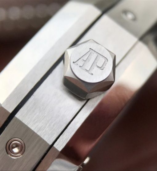 Replica Audemars Piguet JF Royal Oak 41mm 26574 SS Blue Dial Leather Strap A5134 - Image 9