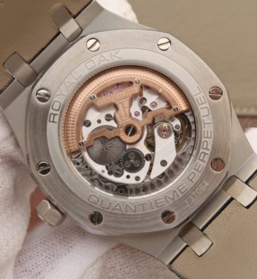 Replica Audemars Piguet JF Royal Oak 41mm 26574 SS Blue Dial Leather Strap A5134 - Image 11