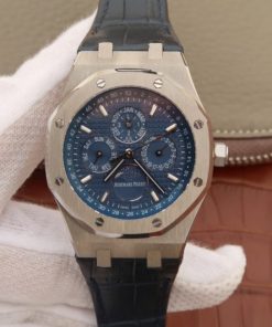 Replica Audemars Piguet JF Royal Oak 41mm 26574 SS Blue Dial Leather Strap A5134
