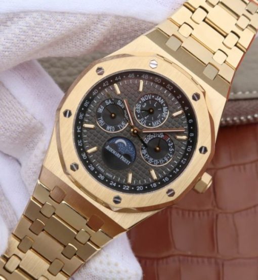 Replica Audemars Piguet JF Royal Oak 41mm 26574 YG Black Textured Dial A5134 - Image 2
