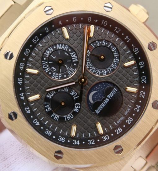 Replica Audemars Piguet JF Royal Oak 41mm 26574 YG Black Textured Dial A5134 - Image 3