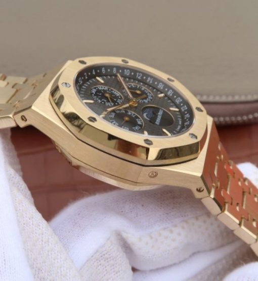 Replica Audemars Piguet JF Royal Oak 41mm 26574 YG Black Textured Dial A5134 - Image 9