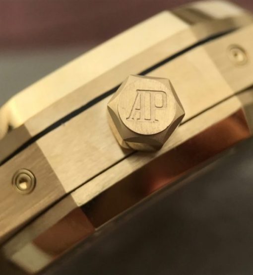 Replica Audemars Piguet JF Royal Oak 41mm 26574 YG Blue Dial White Hand A5134 - Image 10