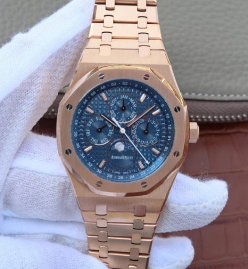 Replica Audemars Piguet JF Royal Oak 41mm 26574 RG Blue Dial White Hand A5134