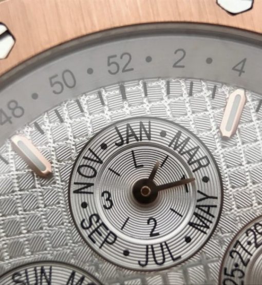 Replica Audemars Piguet JF Royal Oak 41mm 26574 RG White Dial Leather Strap A5134 - Image 4
