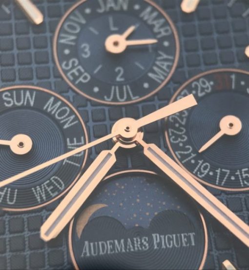 Replica Audemars Piguet JF Royal Oak 41mm 26574 RG Blue Dial Leather Strap A5134 - Image 6