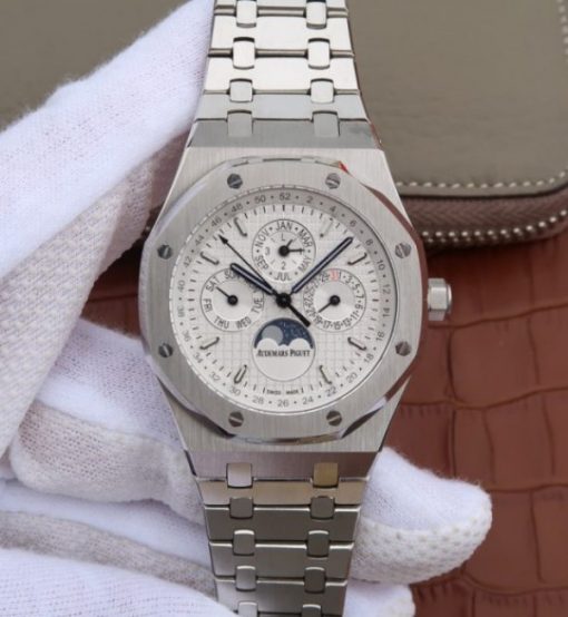 Replica Audemars Piguet JF Royal Oak 41mm 26574 SS White Dial SS Bracelet A5134