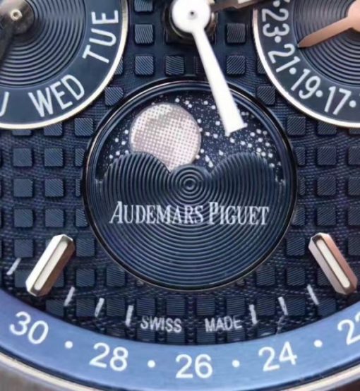 Replica Audemars Piguet JF Royal Oak 41mm 26574 SS Blue Dial SS Bracelet A5134 - Image 10