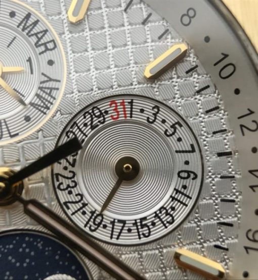Replica Audemars Piguet JF Royal Oak 41mm 26574 YG White Dial Leather Strap A5134 - Image 5