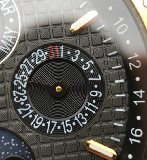 Replica Audemars Piguet JF Royal Oak 41mm 26574 YG Black Dial Leather Strap A5134 - Image 6