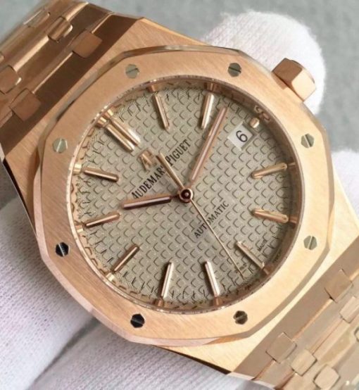 Replica Audemars Piguet JF Royal Oak 37mm 15450 RG Gray Dial RG Bracelet A3120 - Image 3