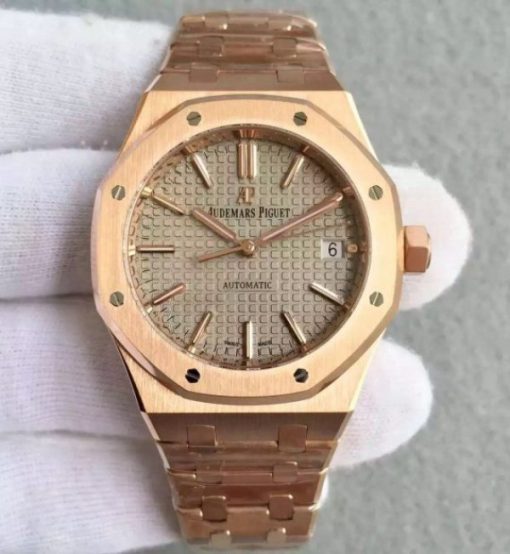 Replica Audemars Piguet JF Royal Oak 37mm 15450 RG Gray Dial RG Bracelet A3120