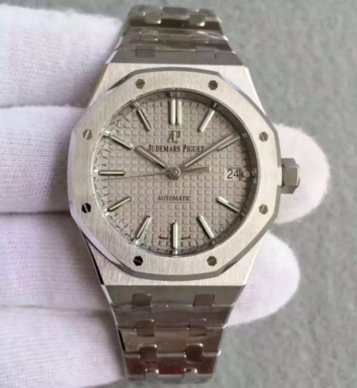 Replica Audemars Piguet JF Royal Oak 37mm 15450 Gray Dial SS Bracelet A3120