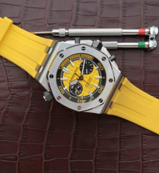 Replica Audemars Piguet JF Royal Oak Offshore Diver Chronograph Yellow A3126 - Image 7